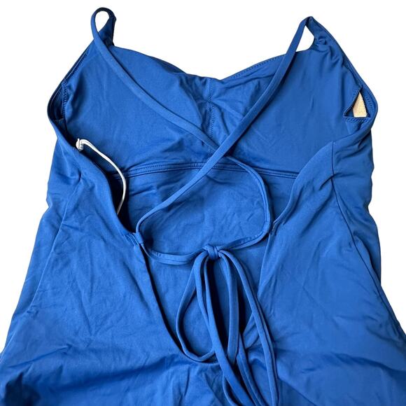 Everlane The String Renew Nylon One Piece Swimsuit Blue Women Small NWT - Picture 6 of 12